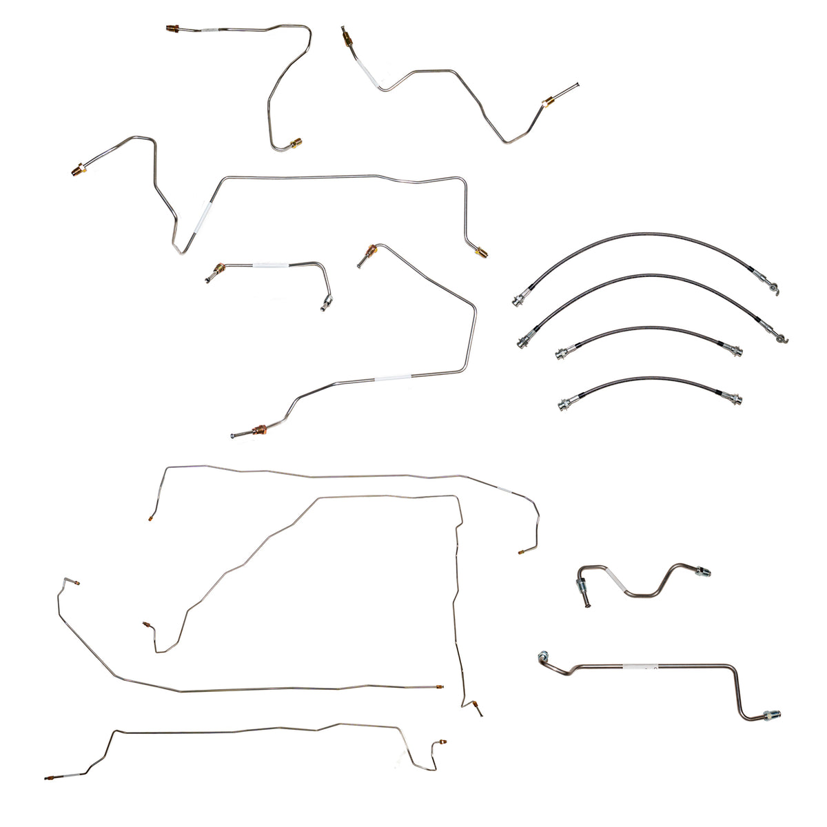 2001-05 Toyota Rav4, 2.0L, 2WD; Complete Brake Line and Hose Kit; Stainless - SSTubes