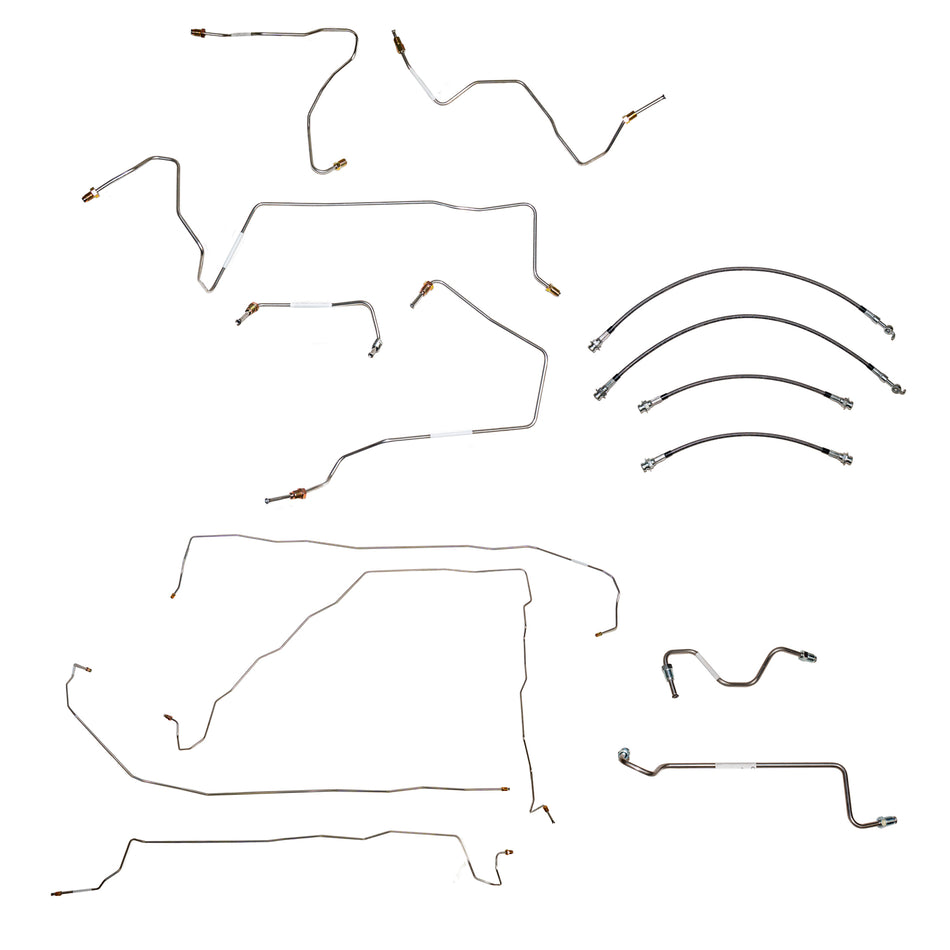 2001-05 Toyota Rav4, 2.0L, 2WD; Complete Brake Line and Hose Kit; Stainless - SSTubes