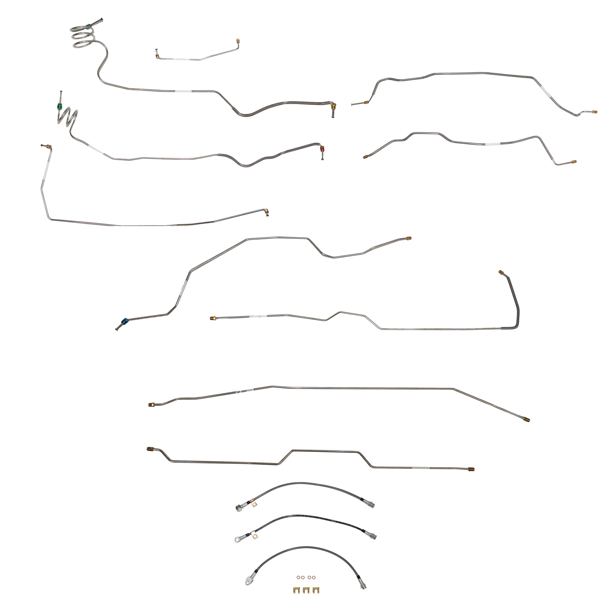 1973-79 Chevy C-10 w/ Single Cab and Short Bed; Complete Brake Line and Hose Kit; StainlessSSTubes