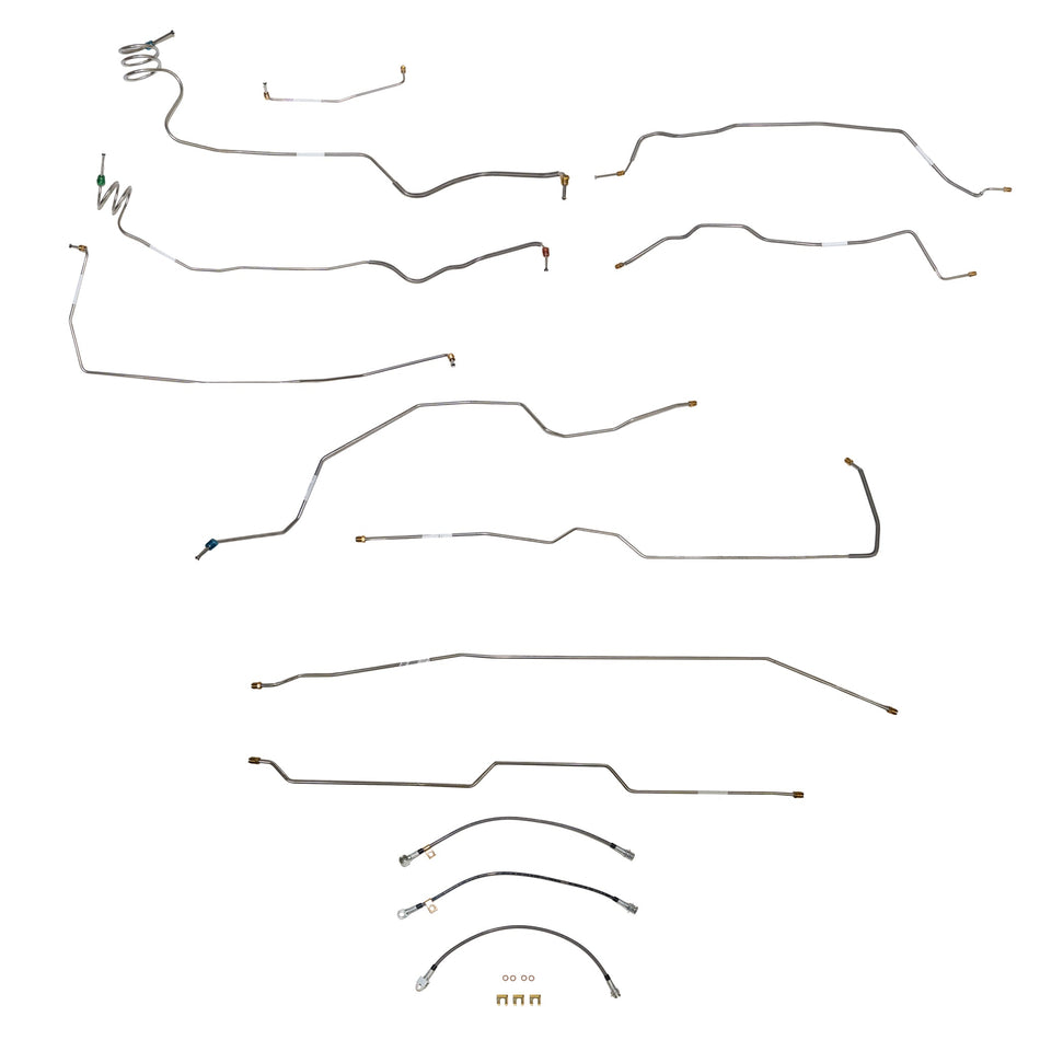 1973-79 Chevy C-10 w/ Single Cab and Short Bed; Complete Brake Line and Hose Kit; StainlessSSTubes