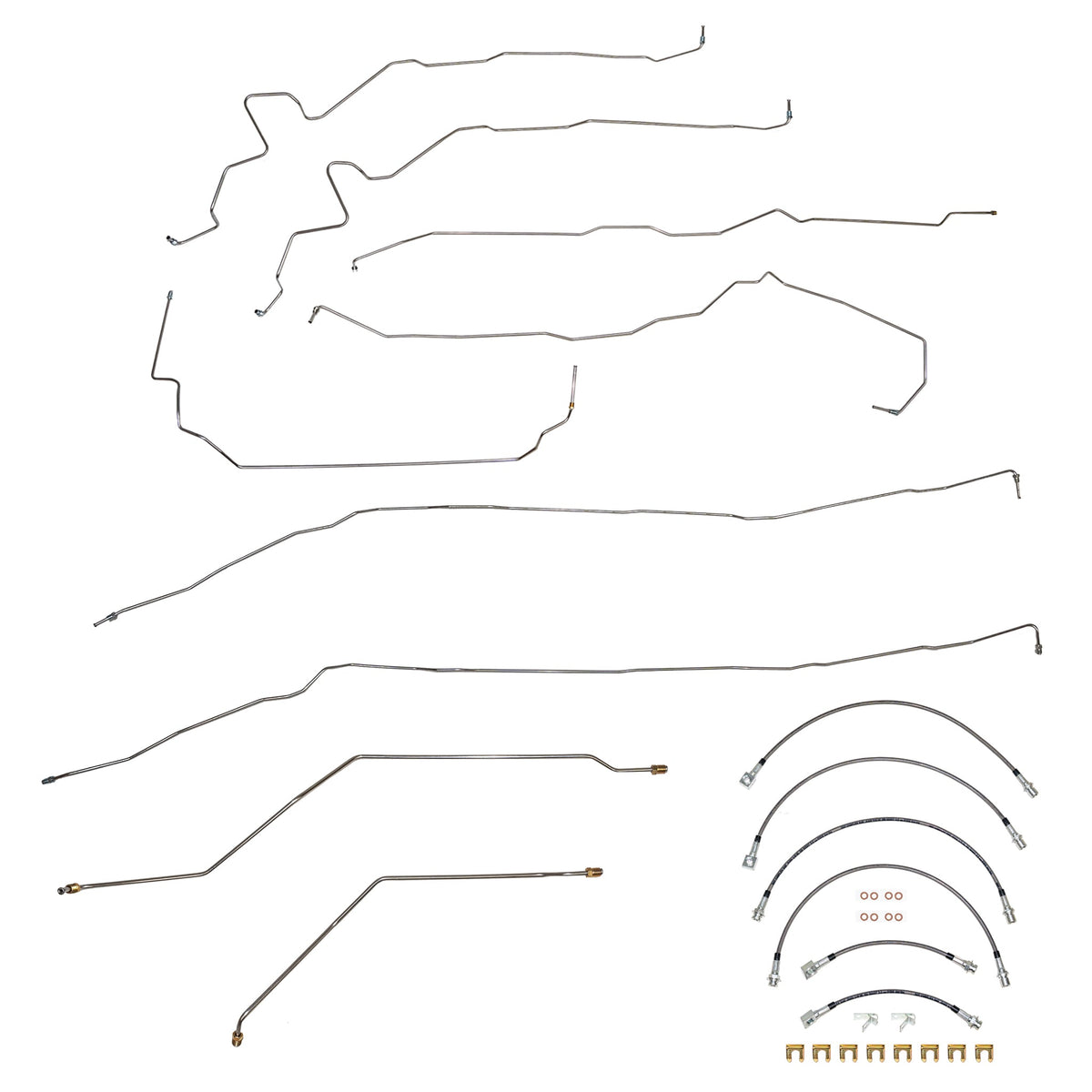 2011 GMC Sierra 2500HD 6.0L, 4WD, Reg w/ Long; Complete Brake Line & Hose Kit; StainlessSSTubes