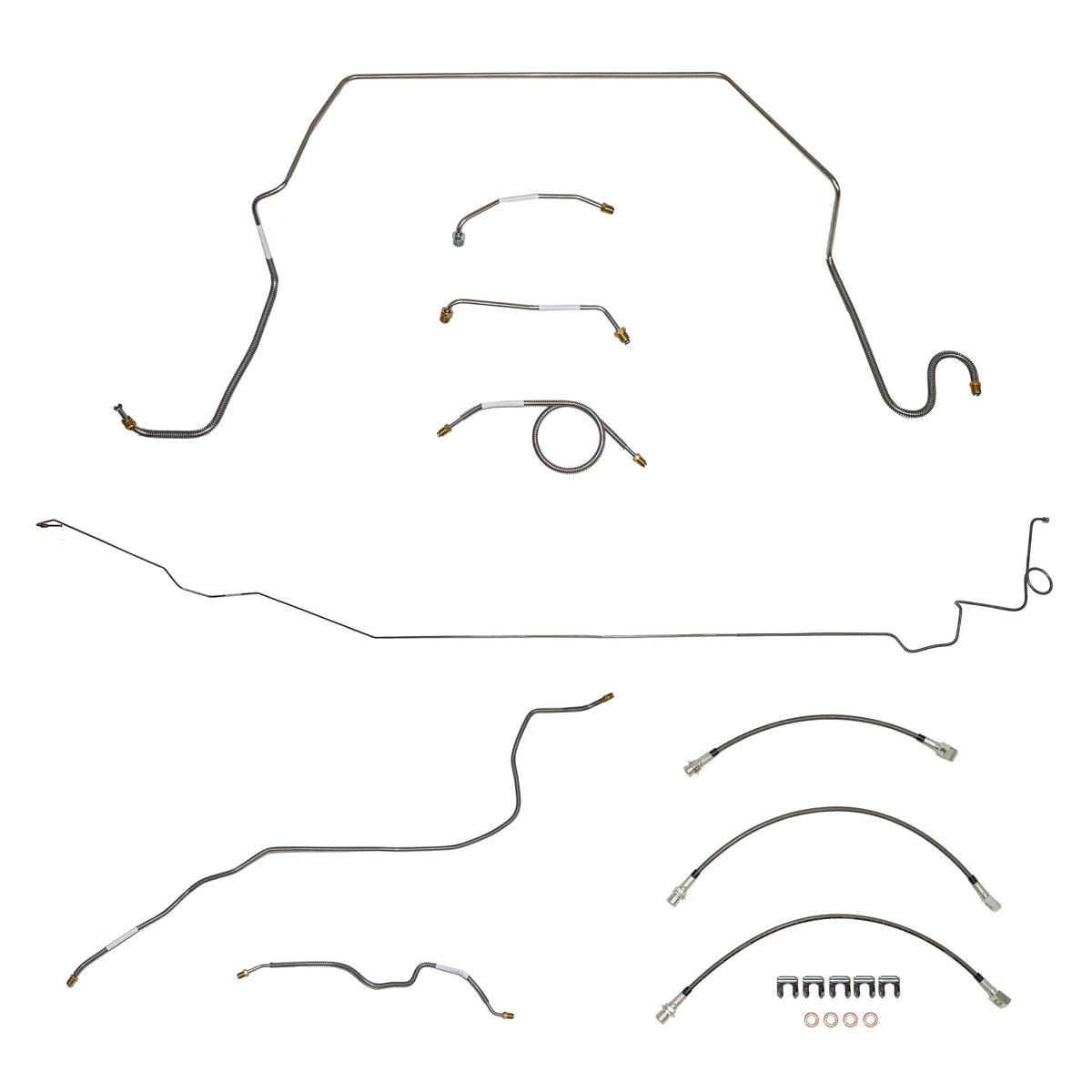 1974-80 International Scout II; Complete Brake Line and Hose Kit; SteelSSTubes