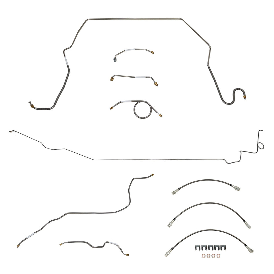 1974-80 International Scout II; Complete Brake Line and Hose Kit; SteelSSTubes