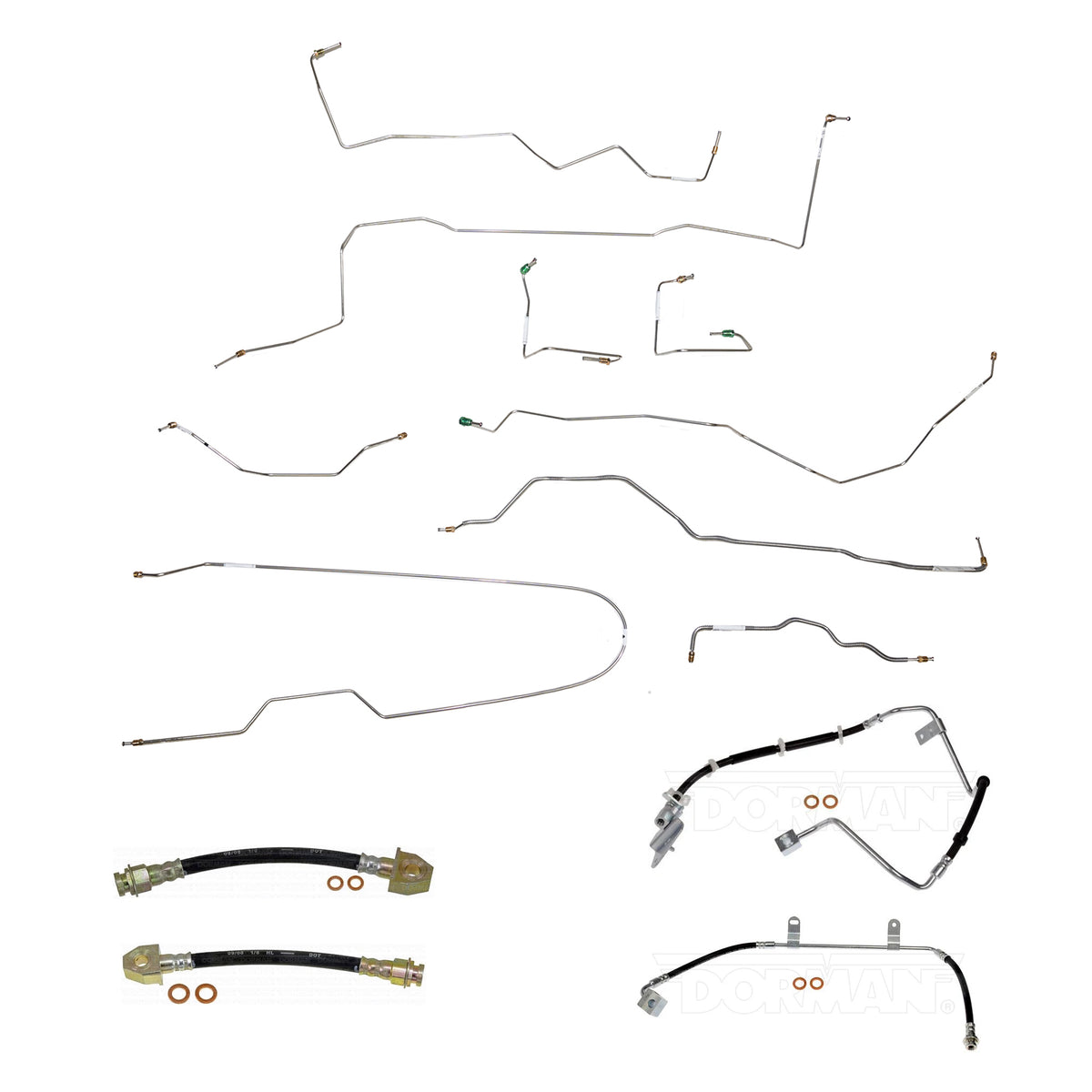 99-03 Jeep Grand Cherokee, Prior to 04/27/2003 Complete Brake Line & Hose Kit; Stainless - SSTubes