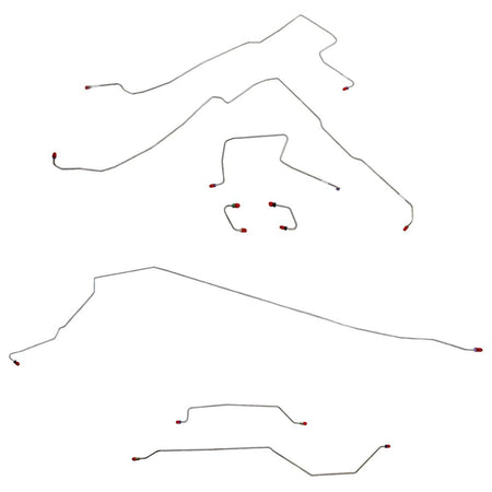 CBK0007OM- 97-06 Jeep Wrangler TJ w/o ABS, Dana 35, Rear Drum; Complete Brake Line Kit; Steel - SSTubes