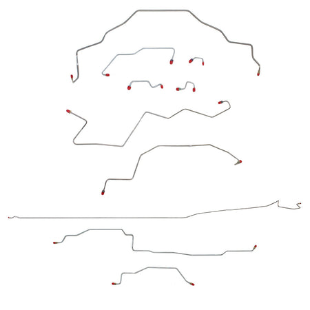 CBK0022SS-  95-97 Dodge Ram 1500, 2wd, AWABS, Reg Cab/Long Bed Brake Line Kit; Stainless - SSTubes