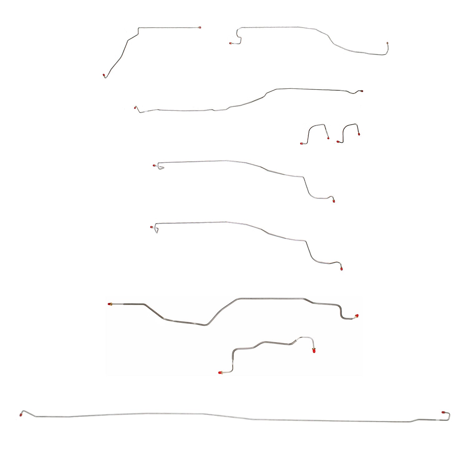 CBK0026OM - 03-04 GM 1500 Truck, 4wd, Ext/Crew Cab/Short Bed; Complete Brake Line Kit; Steel - SSTubes