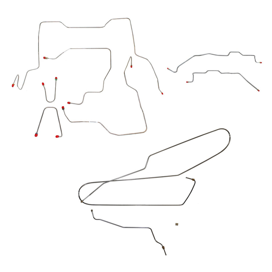 CBK0028SS - 95-00 Chevy/GMC K2500/K3500, Reg Cab/Long Bed; Complete Brake Line Kit; Stainless - SSTubes