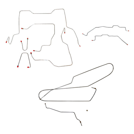 CBK0028OM - 95-00 Chevy/GMC K2500/K3500, Reg Cab/Long Bed; Complete Brake Line Kit; Steel - SSTubes
