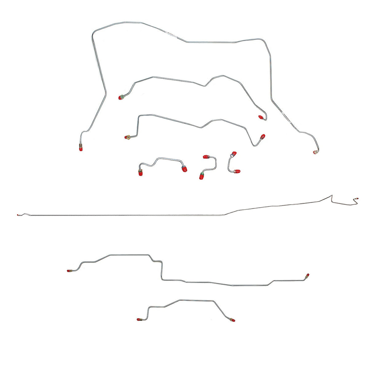 CBK0036OM - 95-97 Dodge Ram 1500, 4wd, RWABS, Reg Cab/Long Bed; Complete Brake Line Kit; Steel - SSTubes