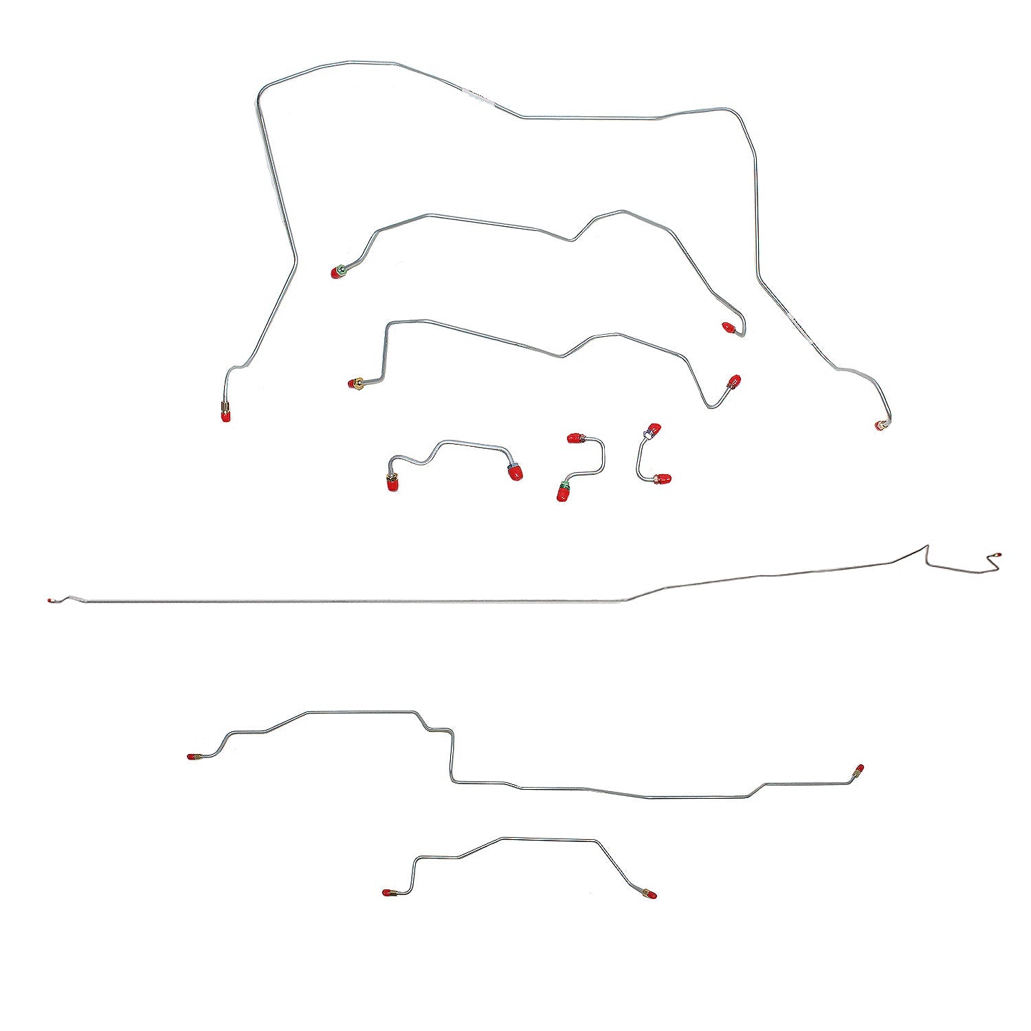 CBK0036OM - 95-97 Dodge Ram 1500, 4wd, RWABS, Reg Cab/Long Bed; Complete Brake Line Kit; Steel - SSTubes