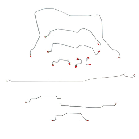 CBK0036SS - 95-97 Dodge Ram 1500, 4wd, RWABS, Reg Cab/Long Bed; Complete Brake Line Kit; Stainless - SSTubes