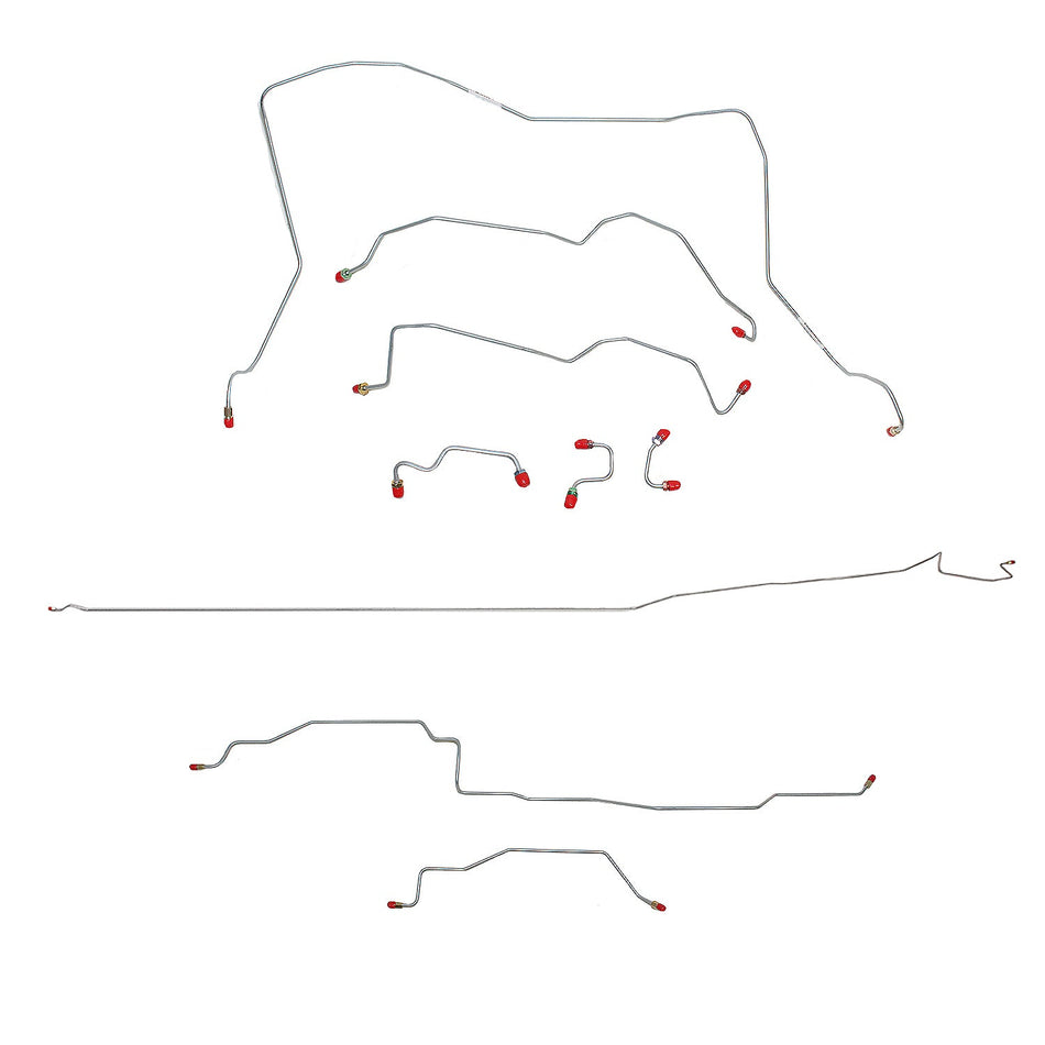 CBK0036SS - 95-97 Dodge Ram 1500, 4wd, RWABS, Reg Cab/Long Bed; Complete Brake Line Kit; Stainless - SSTubes