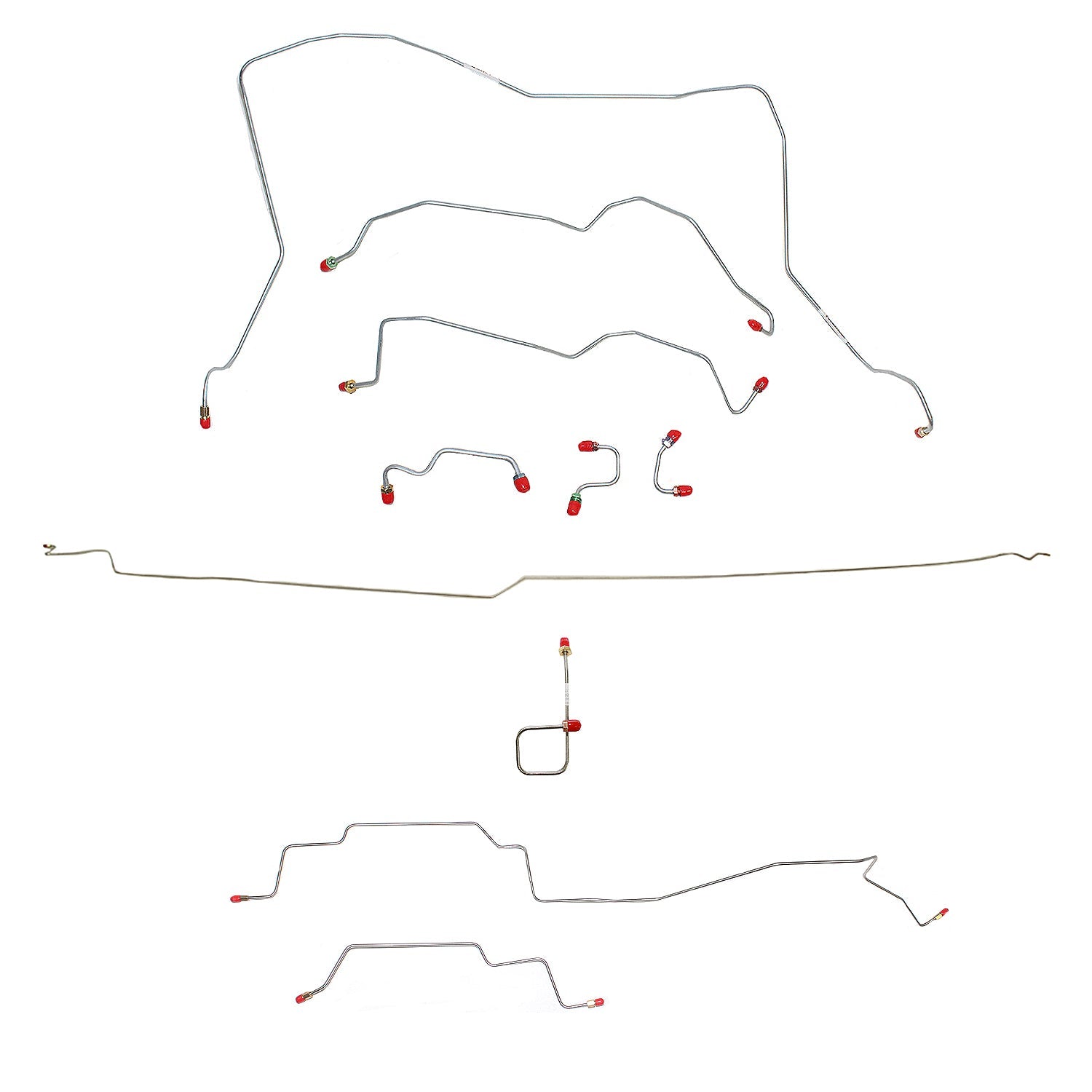 CBK0037OM - 95-97 Dodge Ram 2500, 4wd, RWABS, Quad Cab/Long Bed; Complete Brake Line Kit; Steel - SSTubes