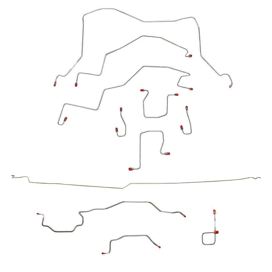 CBK0040OM - 98-01 Dodge Ram 3500, 4wd, RWABS, Ext Cab/Long Bed, Dually; Complete Brake Line Kit; Steel - SSTubes