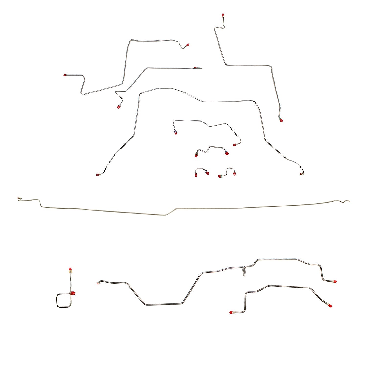 CBK0044OM - 95-97 Dodge Ram 2500, 4wd, AWABS, Quad Cab/Long Bed, Manual; Brake Line Kit; Steel - SSTubes