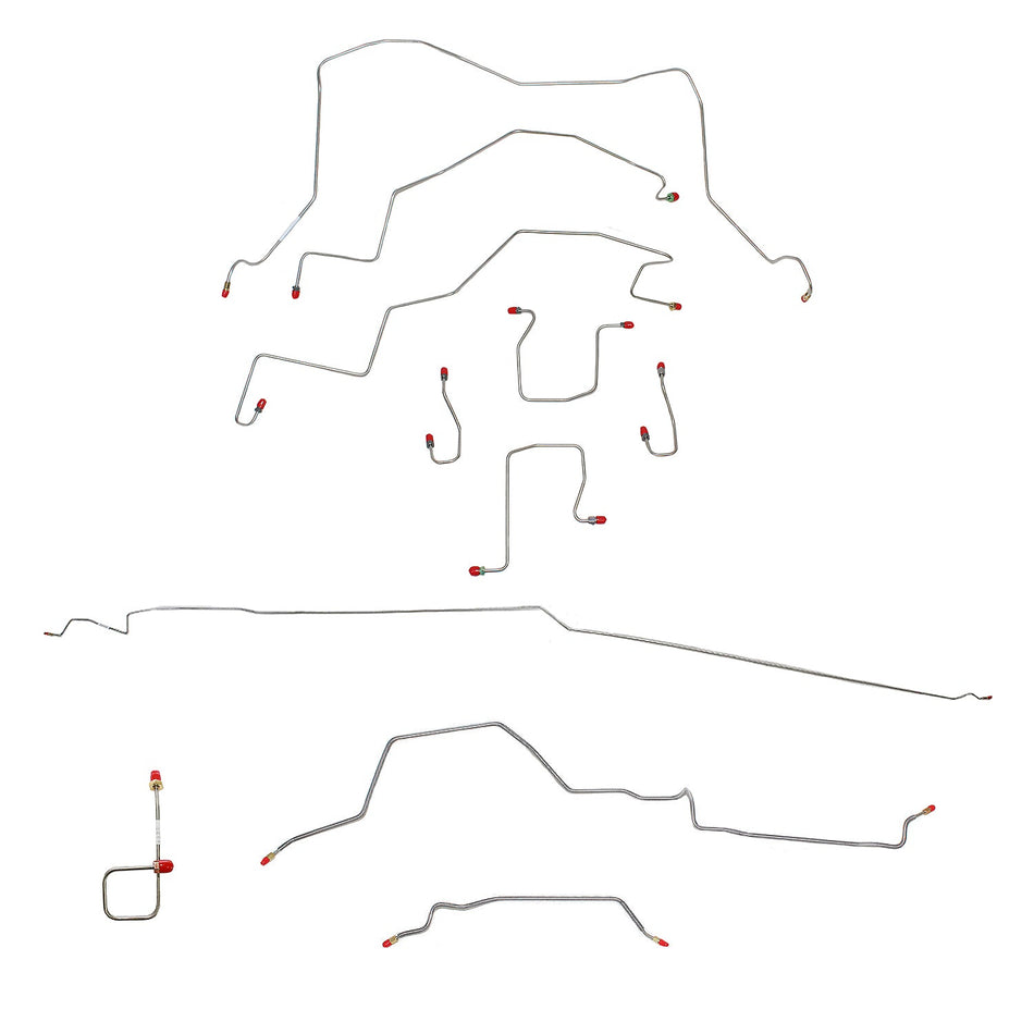 CBK0047OM - 98-01 Dodge Ram 3500, 4wd RWABS, Ext Cab/Short Bed; Complete Brake Line Kit; Steel - SSTubes