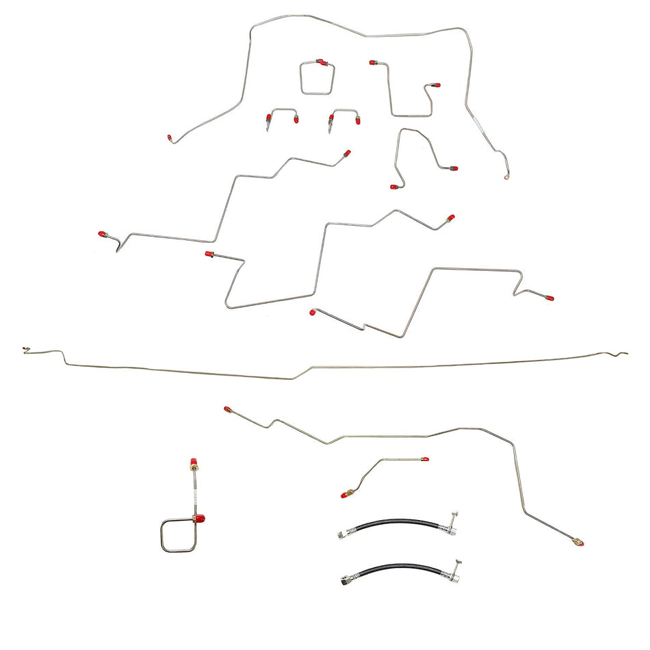 CBK0051SS - 01-02 Dodge Ram 3500 4wd, AWABS, Ext Cab/Long Bed, Disc; Complete Brake Line Kit; Stainless - SSTubes