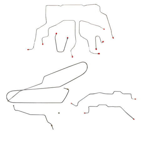 CBK0066OM- 95-98 GM K1500, Reg Cab/Long Bed Brake Line Kit; Steel - SSTubes