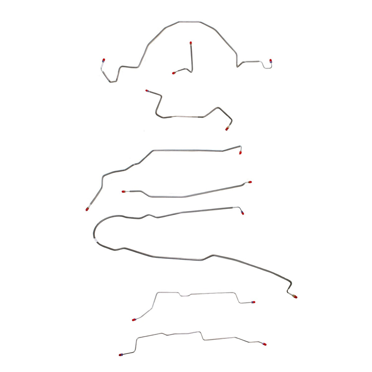 CBK0068OM - 98-01 Ford Ranger 2wd, RWABS, Reg Cab/Short Bed; Complete Brake Line Kit; Steel - SSTubes