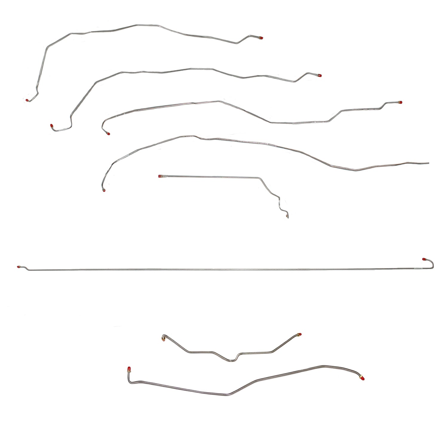 CBK0073OM- 01-07 GM 2500HD/3500 6.6L or 8.1L, Crew Cab/Short Bed, non Dually, Complete Brake Line Kit; Steel - SSTubes