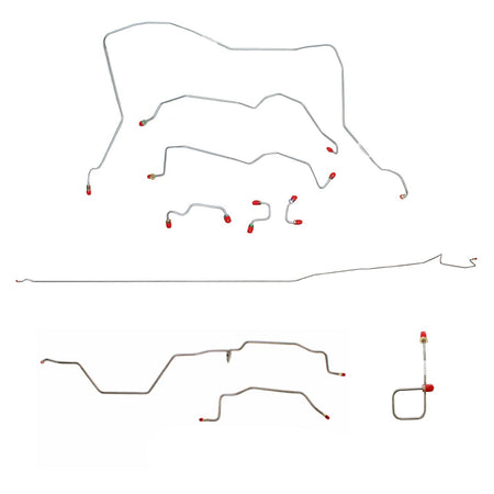 CBK0074OM- 95-97 Dodge Ram 2500 4wd, RWABS, Reg Cab/Long Bed, Manual Trans, Complete Brake Line Kit; Steel - SSTubes