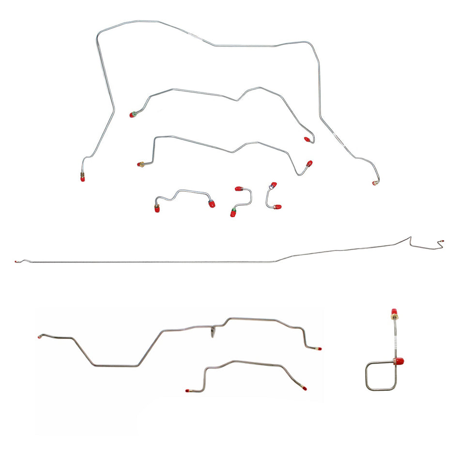 CBK0074SS- 95-97 Dodge Ram 2500 4wd, RWABS, Reg Cab/Long Bed, Manual Trans, Complete Brake Line Kit; Stainless - SSTubes