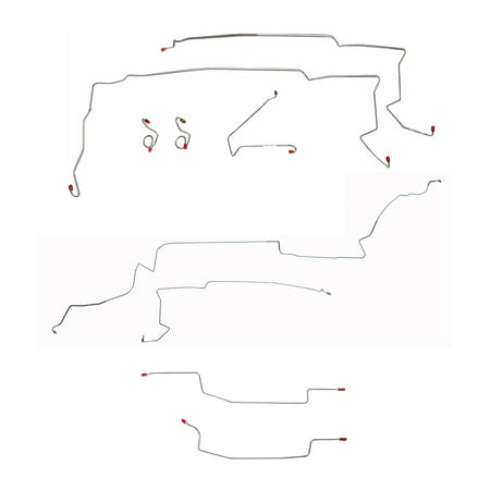 CBK0081OM- 87-93 Ford Mustang V8 w/o Sub Frame Connectors; Complete Brake Line; Steel - SSTubes