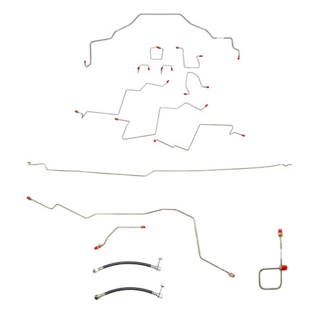 CBK0087SS- 01-02 Dodge Ram 3500 2wd, AWABS, Ext Cab/Long Bed; Complete Brake Line Kit; Stainless - SSTubes