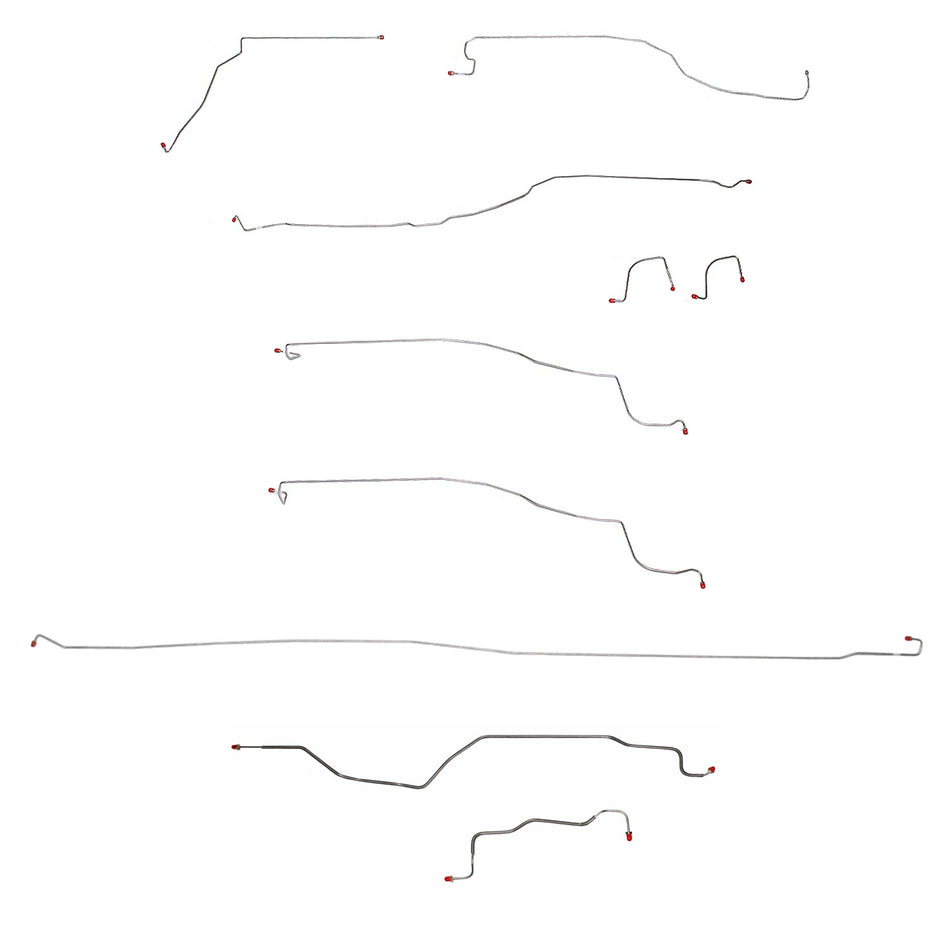 CBK0095OM - 03-04 GM 1500 Truck, 4wd, Reg Cab/Long Bed; Complete Brake Line Kit; Steel - SSTubes