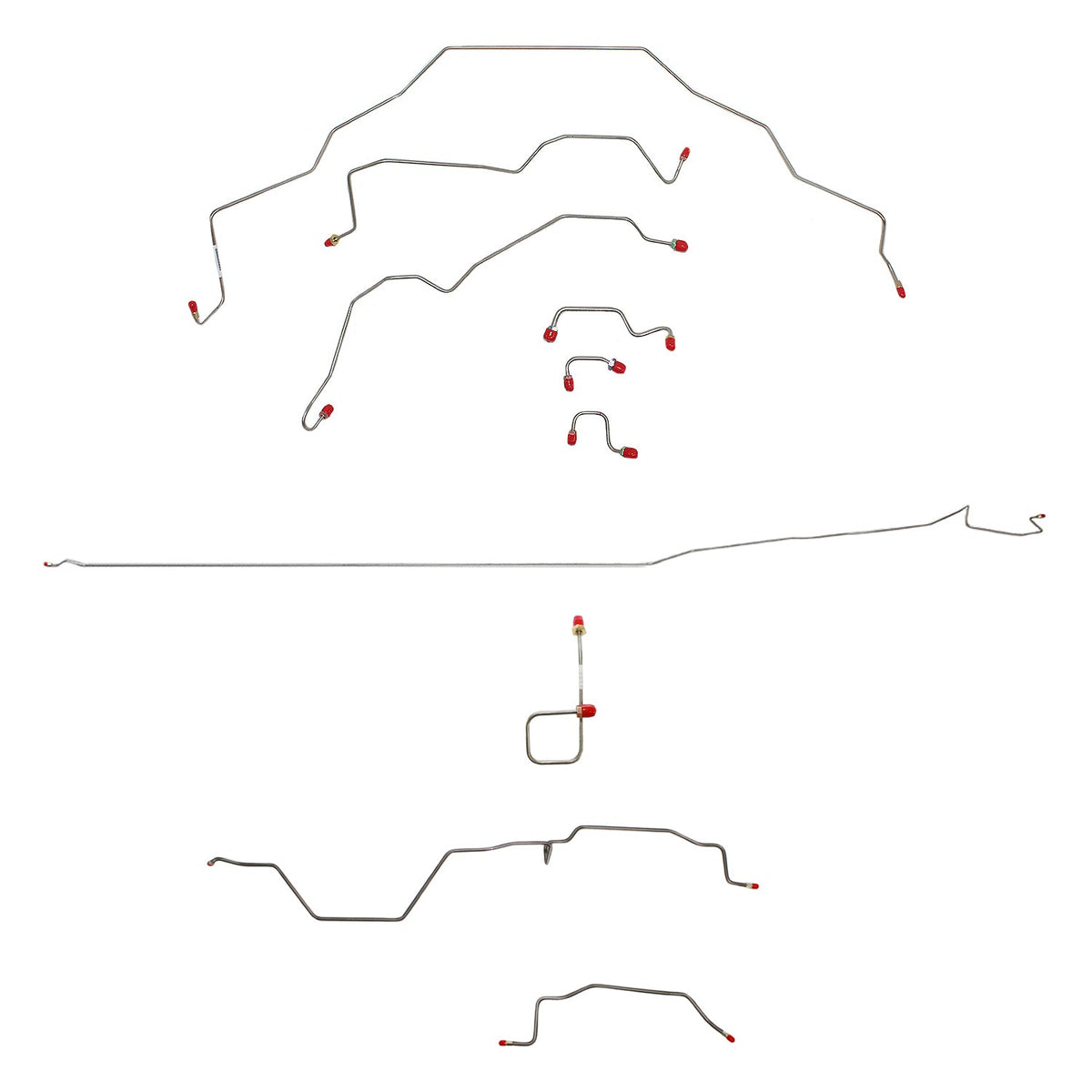 CBK0112OM - 95-97 Dodge Ram 3500, 2wd, RWABS, Reg Cab/Long Bed; Complete Brake Line Kit; Steel - SSTubes