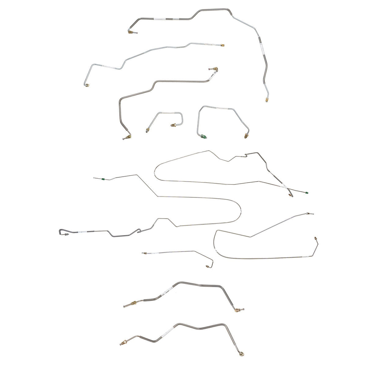 00-05 Chevy Cavalier/Sunfire w/ ABS and TC; Complete Brake Line Kit; Steel - SSTubes