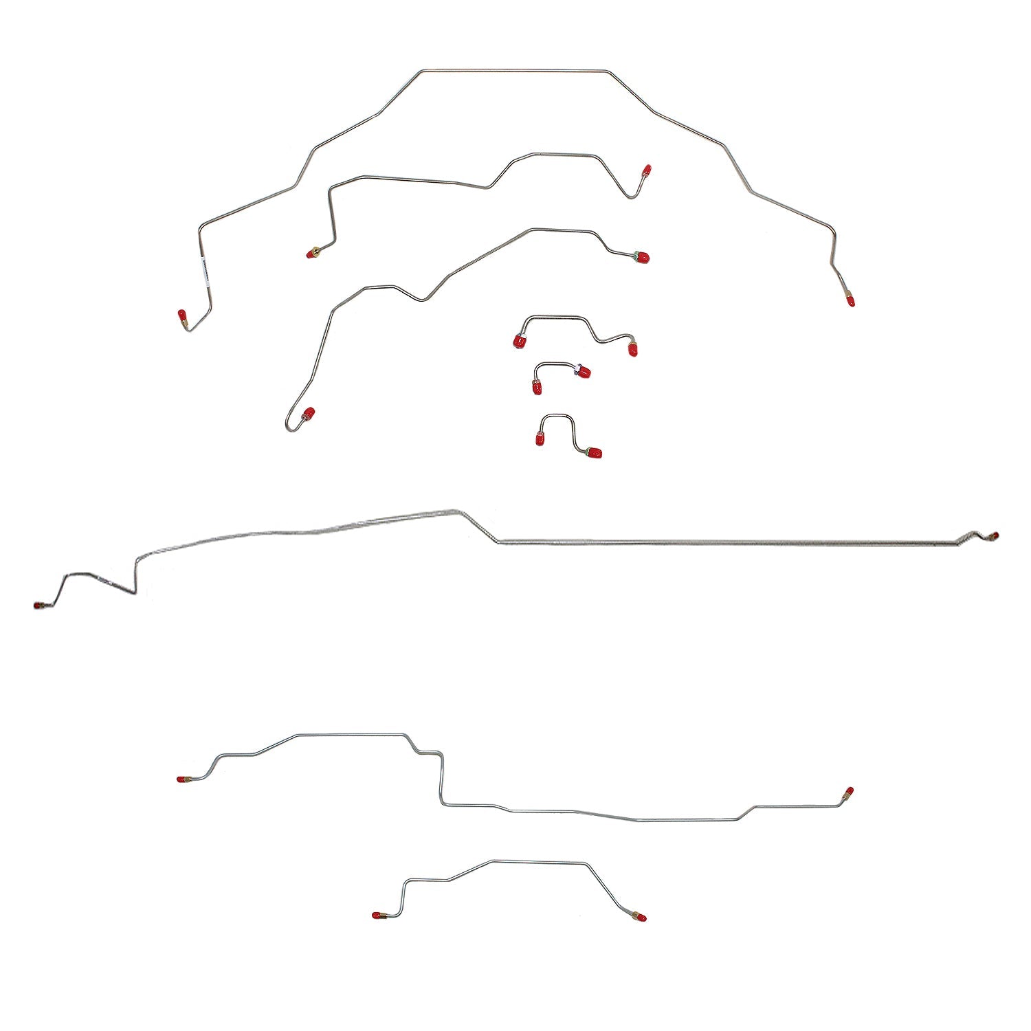 CBK0133OM - 95-97 Ram 1500, 2 WD, Rear ABS, Reg Cab, Short Bed Brake Line Kit; Steel - SSTubes