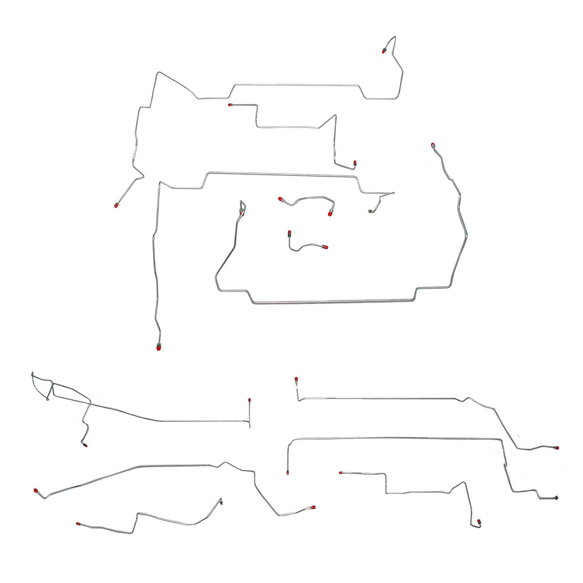 CBK0135OM- 99-04 Mustang GT Complete Brake Line Kit; Steel - SSTubes