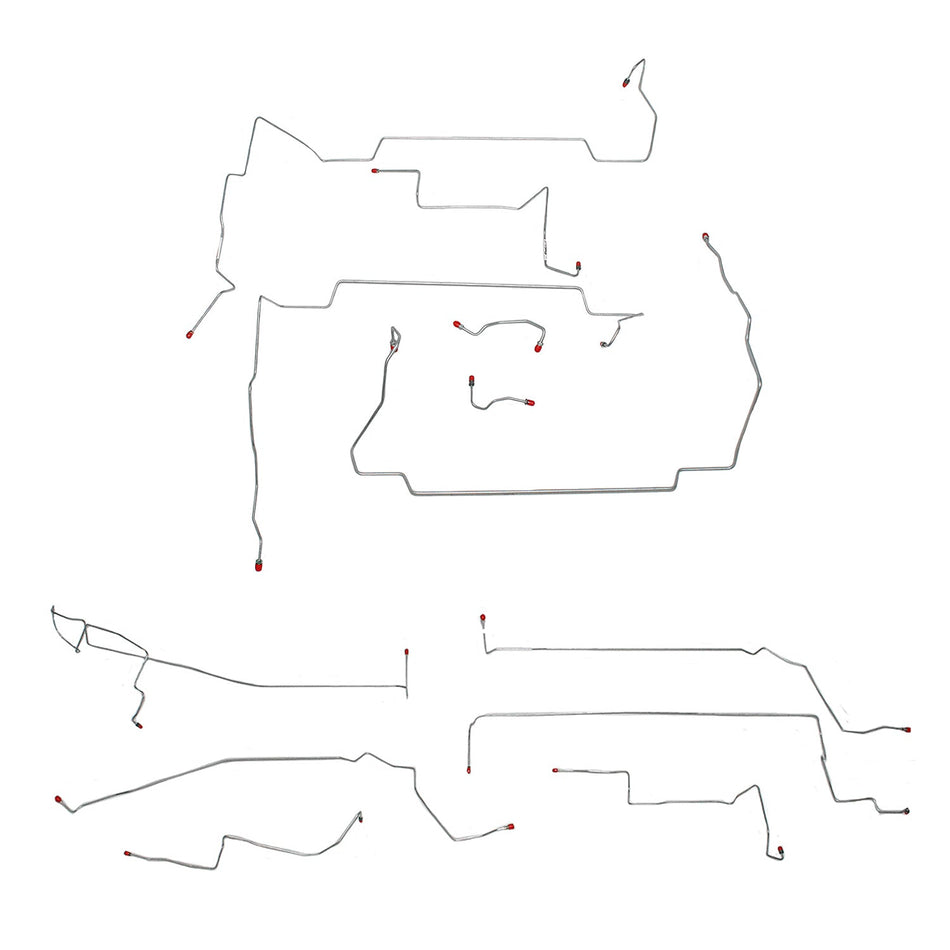 CBK0135SS- 99-04 Mustang GT Complete Brake Line Kit; Stainless - SSTubes