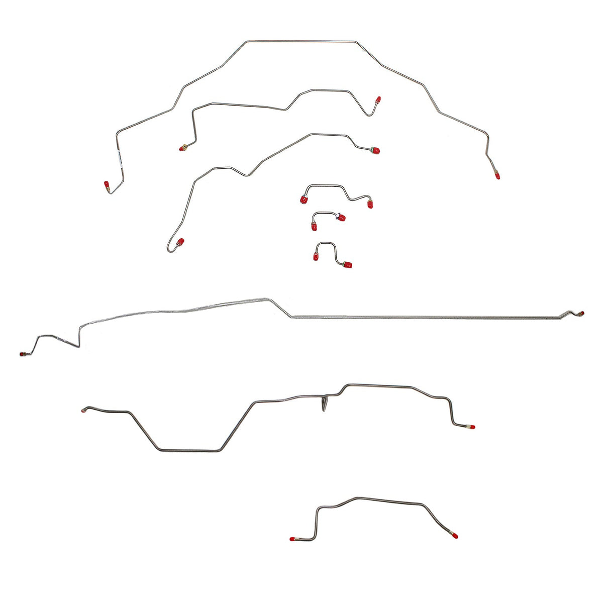 CBK0138OM- 95-97 Ram 2500, M, 2 WD, Rear ABS, Reg Cab, Long Bed Brake Line Kit; Steel - SSTubes