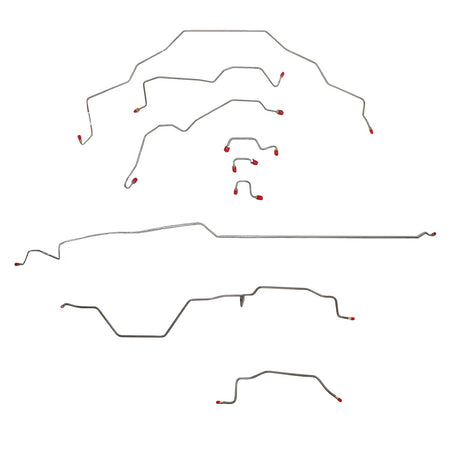 CBK0138SS- 95-97 Ram 2500 2WD, Manual Trns, RWABS, Reg Cab, Long Bed Brake Line Kit; Stainless - SSTubes