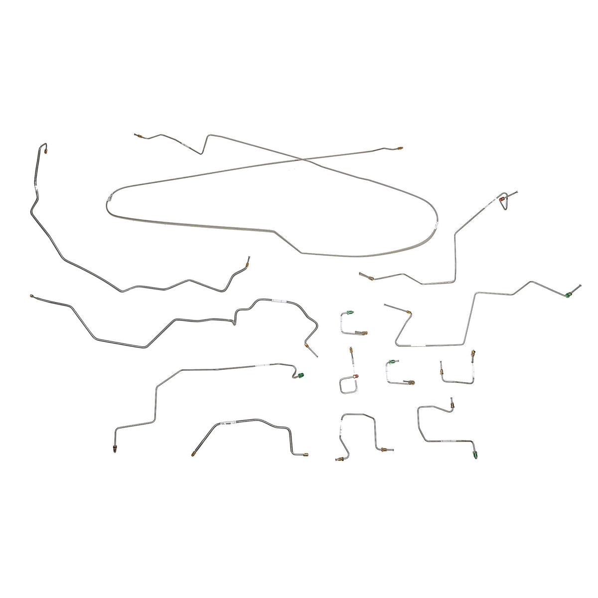 98-01 Ram 3500 Dually 2WD AWABS Complete Brake Line Kit; Stainless - SSTubes