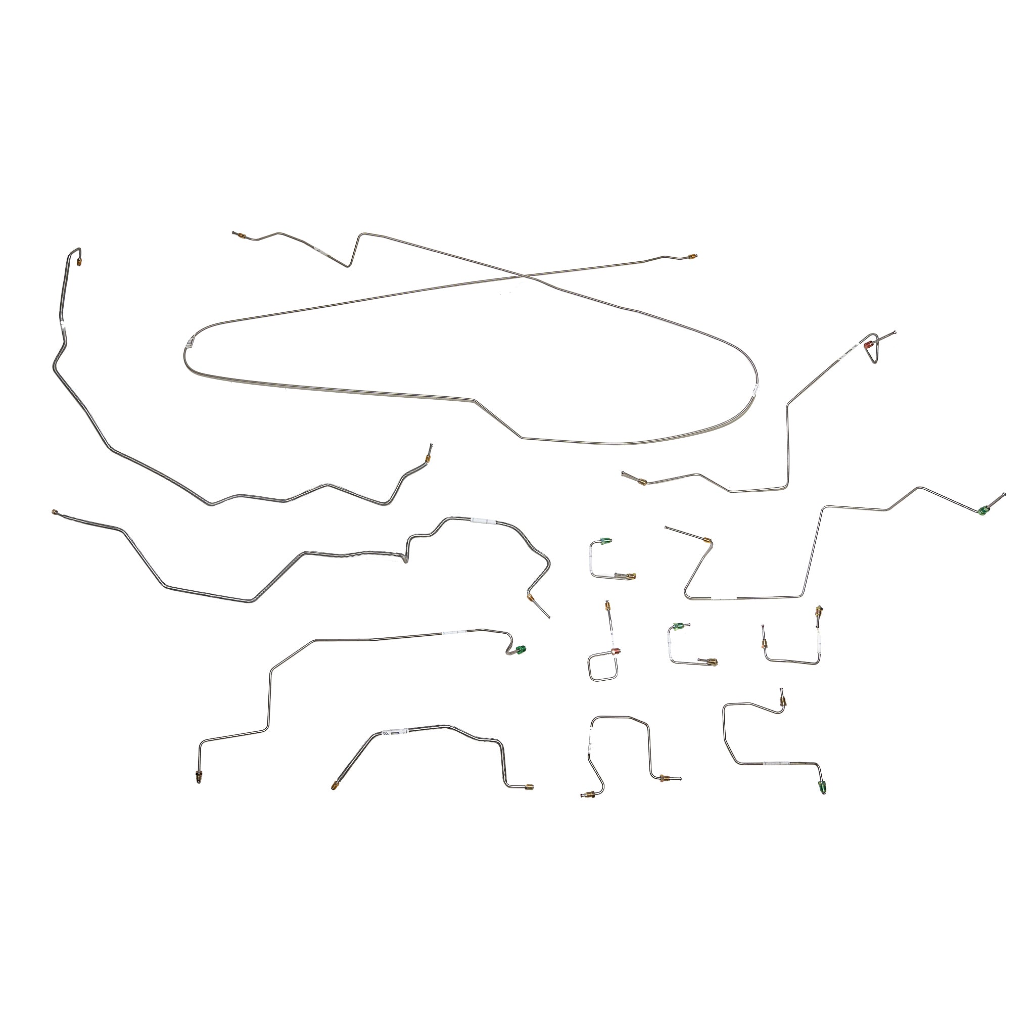 98-01 Ram 3500 Dually 2WD AWABS Complete Brake Line Kit; Stainless - SSTubes