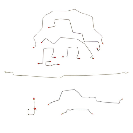 98-01 Ram 2500; Ext Cab, Long Bed, RWABS, 4WD, Manual; Complete Brake Line Kit;; Stainless - SSTubes