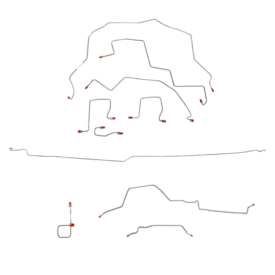 98-01 Ram 2500; Ext Cab, Long Bed, RWABS, 4WD, Manual; Complete Brake Line Kit;; Steel - SSTubes