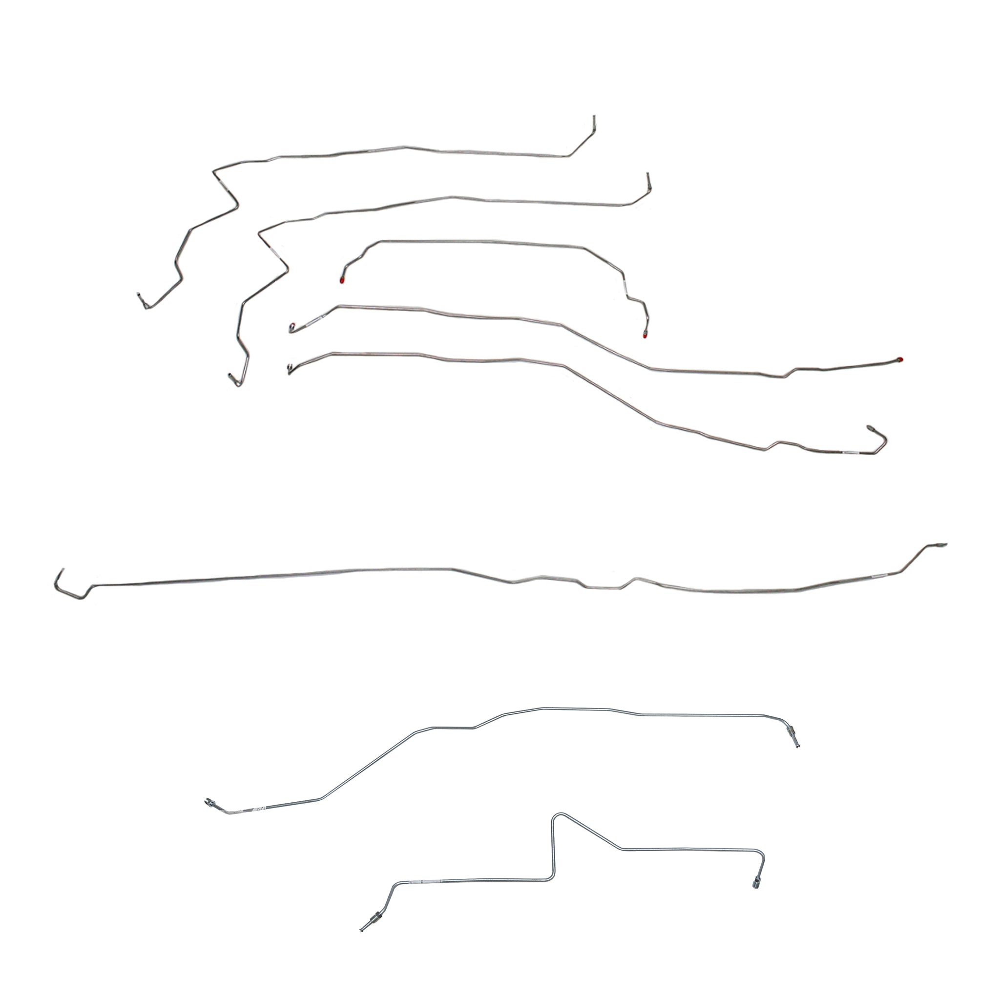 07-08 GM 2500HD / 3500HD 6.6L or 8.1L Crew Cab / Short Bed Complete Brake Line Kit; Steel - SSTubes