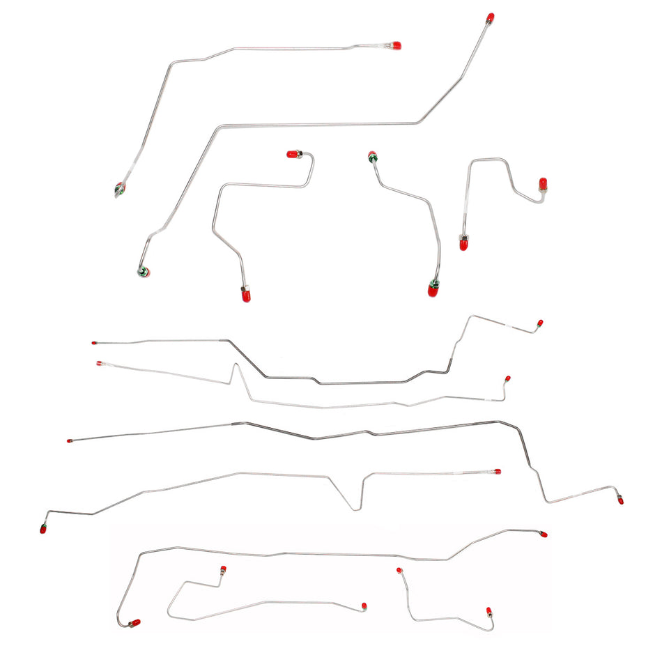 CBK0158OM - 00-07 Taurus / Sable, Rear Drum, Brake Line Set; Steel - SSTubes