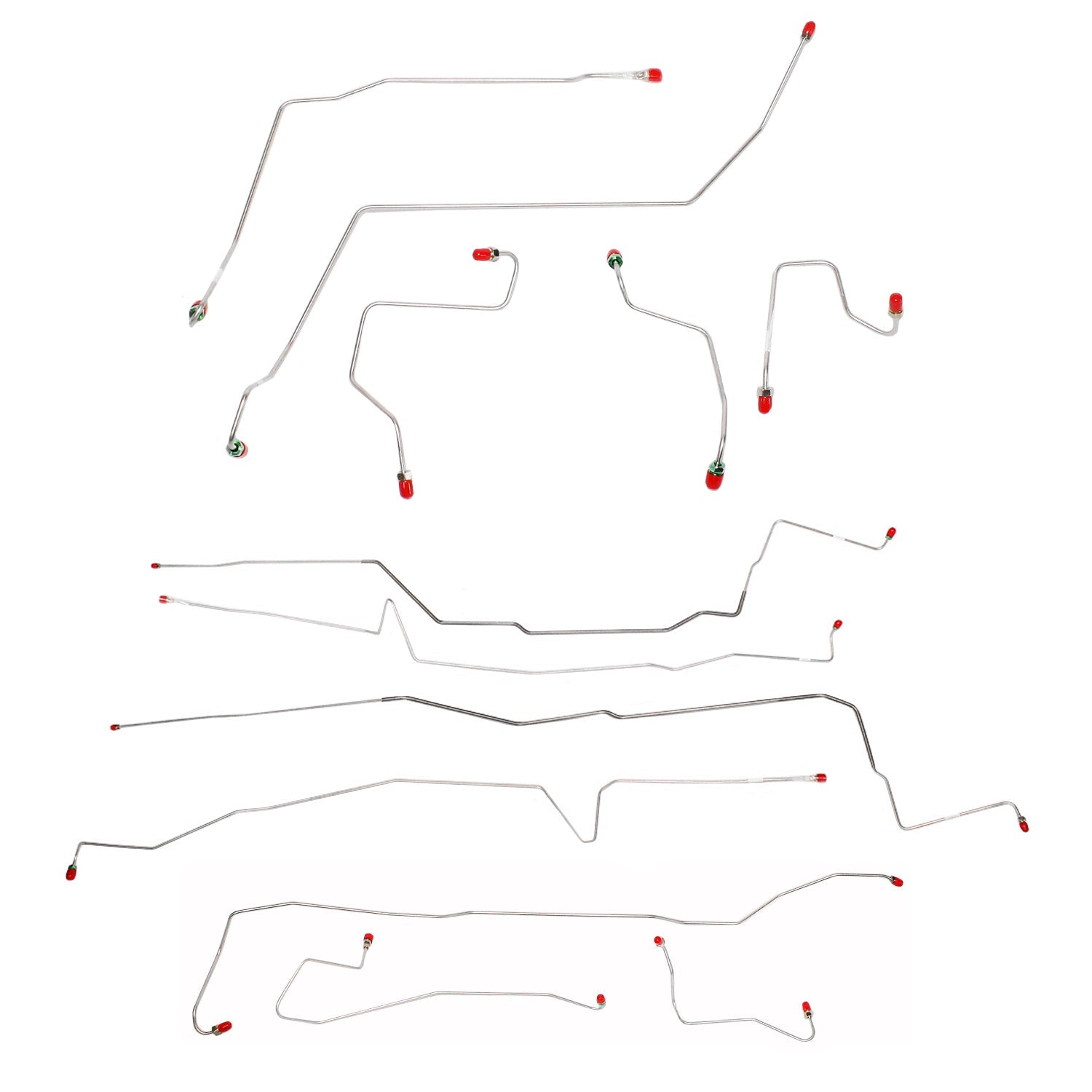 CBK0158OM - 00-07 Taurus / Sable, Rear Drum, Brake Line Set; Steel - SSTubes