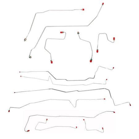 CBK0158SS - 00-07 Taurus / Sable, Rear Drum, Brake Line Set; Stainless - SSTubes
