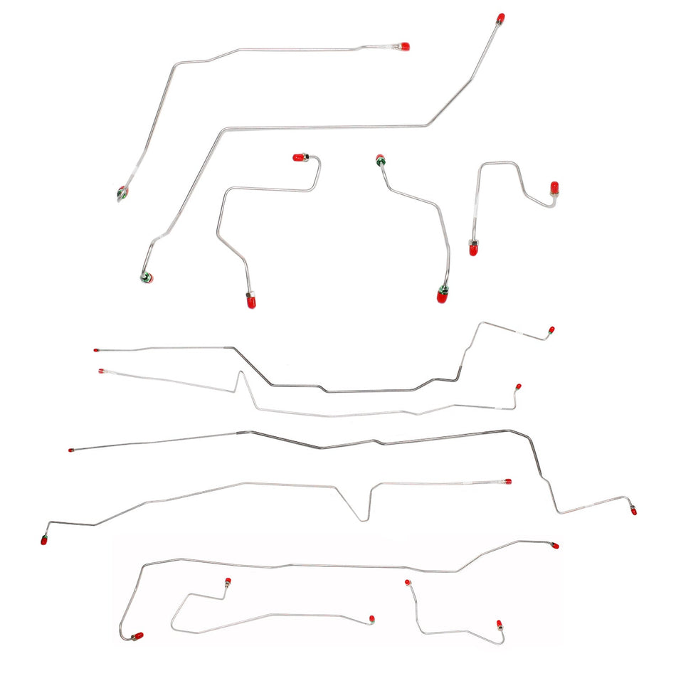 CBK0158SS - 00-07 Taurus / Sable, Rear Drum, Brake Line Set; Stainless - SSTubes