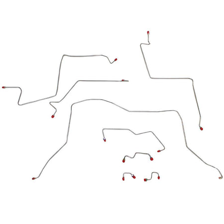 CBK0171OM - 01-02 Ram 2500/3500 4wd, Manual Trans, 4w Disc, Ext Cab/Long Bed; Complete Brake Line Kit; Steel - SSTubes