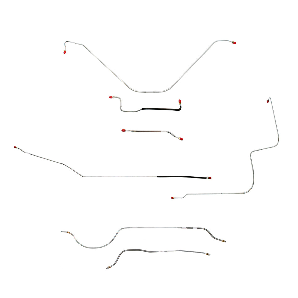 55 Thunderbird, Standard Brakes, Brake Line Set; Stainless - SSTubes