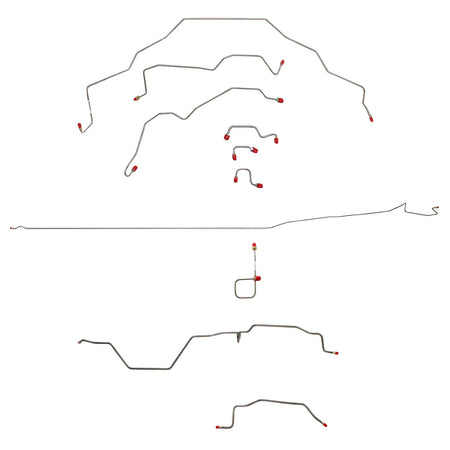 CBK0178SS - 95-97 RAM 3500, 2WD, ALL ABS, REG CAB, LONG BED BRAKE LINE KIT STAINLESS - SSTubes