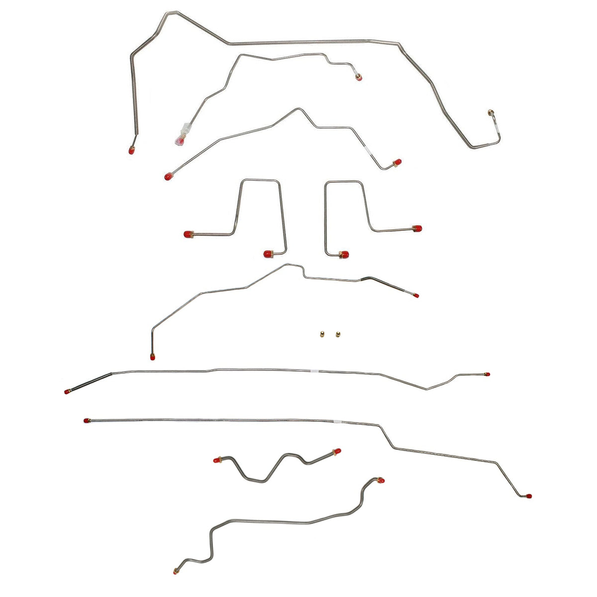 CBK0179OM - 98-00 GM S-series Truck, 4WD, Ext Cab; Complete Brake Line Kit; Steel - SSTubes